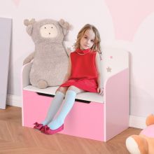  Kids Wooden Toy Storage Box Chest Chair 2 in 1 w/ Gas Stay Bar Seating Bench