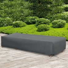  200x73cm Outdoor Garden Rattan Furniture Protective Cover Water UV Resistant Grey