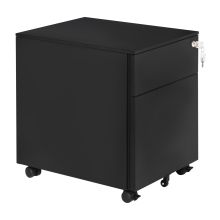Vinsetto Mobile File Cabinet Steel Lockable with Pencil Tray Home Filing Furniture