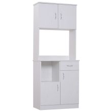  Kitchen Cabinet Storage W/Particle Board, 71W x 41D x 178Hcm-White Oak