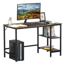  Computer Desk, Home Office Desk for Study, Writing with 2 Storage Shelves