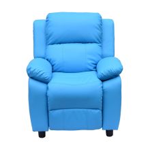  Kids Recliner Armchair W/ Storage Space on Arms-Blue
