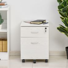 Vinsetto 2-drawer Filing Cabinet Lockable White