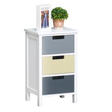 Chest of Drawers Storage Side Cabinet w/ 3 Detachable Drawers Home Furniture