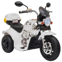  Kids 6V Battery PP Motorcycle Ride On Trike White