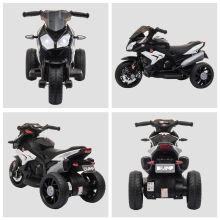  Kids 6V Battery Steel Enforced Motorcycle Ride On Trike Black