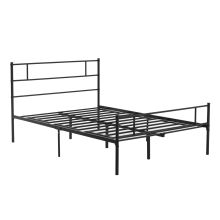  Double Metal Bed Frame w/ Headboard and Footboard, Underbed Storage Space Black