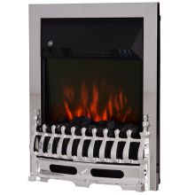 LED Flame Electric Fire Place-Silver