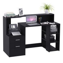  Computer Desk PC Table Wooden Workstation Executive Home Office Furniture Shelf