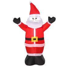  1.2m Inflatable Christmas Santa Claus Xmas Decoration 3 LED Holiday Air Blown Yard Outdoor Décor-Red