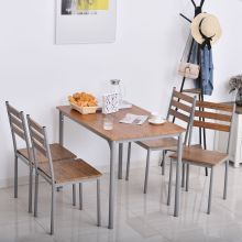  5-Piece Dining Table Set, Dining Table With 4 Chairs For Compact Dining Room
