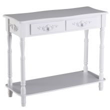  2 Drawers Console Table-White