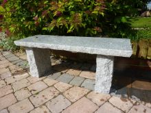 Rustic Straight Bench Grey Granite (42x100x30)
