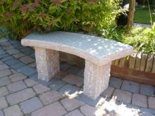 Curved Bench Pinky Granite (42x100x36)