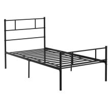  Single Metal Bed Frame w/ Headboard and Footboard, Underbed Storage Space