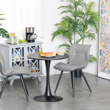  Modern Round Dining Table Leisure Coffee Bistro Table Metal Base Dining Room