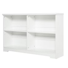  MDF 2-Tier Bookcase Unit White