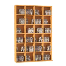  89Lx20Wx130.5H cm Shelves Rack Unit 24 Solid Particle Board Shelf for Bedroom, Living Room-Beech