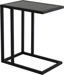  Steel Frame C-Shaped Side Table Black