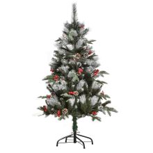  4FT Artificial Snow Dipped Christmas Tree Xmas Pencil Tree Holiday Decoration