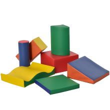  7 Piece Soft Play Blocks Toy Foam Building and Stacking Blocks for Kids