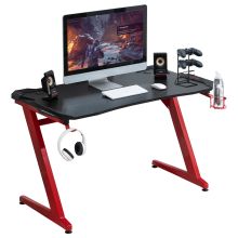  Computer Desk Gaming Desk Writing Table w/cup holder Headphone hook Red/Black