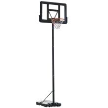 HOMCOM Portable Basketball Hoop Stand 231-305cm Height Adjustable w/ Moving Wheels