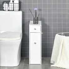  Bathroom Floor Storage Cabinet, 17W x 48D x 58Hcm-White