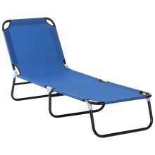 Portable Folding Sun Lounger Inc 3 Position Adjustable Backrest Relaxer Recliner