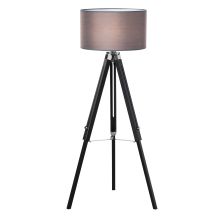  Tripod Stand Floor Lamp Adjustable Height Wood Leg for Home Office Grey Black