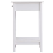  Side Table, 39Lx39Wx61H cm, Particle board, MDF-White 