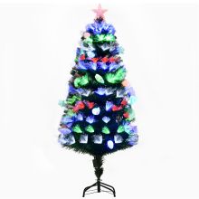 HOMCOM 5FT Pre-Lit Artificial Christmas Tree Home w/ Fibre Optic LED Light Decoration