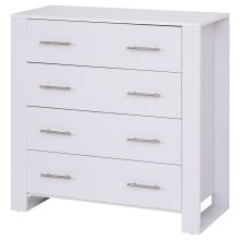  Particle Board 4-Drawer Bedroom Cabinet White