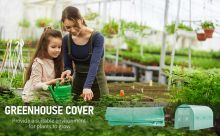  10x7ft Greenhouse Replacement Cover for Tunnel Walk-in Greenhouse w/ Windows Door