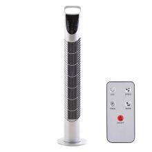  40W Wind Speed Adjustable ABS Quiet Oscillating Tower Fan w/ Remote Silver