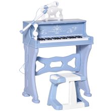  37 Key Kids Battery Keyboard Mini Grand Piano Stool Microphone Musical Toy