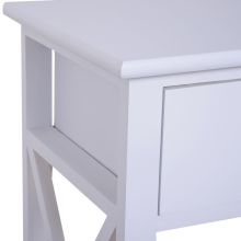  40Lx30Wx55H cm End Table-White