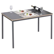  Steel Frame MDF-Top Dining Table Grey