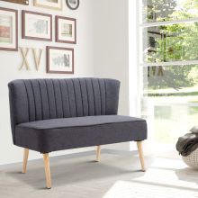  2 Seater Sofa, Linen-Dark Grey 