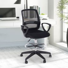 Vinsetto Tall Ergonomic Back Office Chair W/ Adjustable Height Footrest and 360° Swivel Black