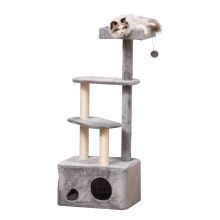 Cat Tree Kitten Tower w/ Sisal Scratching Post Condo Plush Perches Hanging Ball