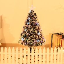 3ft 90cm Green/White Artificial Christmas Tree W/ Prelit LED Lights-Multicolor