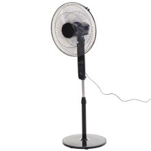  ABS Free-Standing Oscillating Timer Fan w/ Remote Black