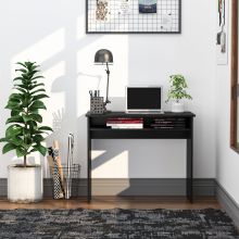  PB Writing Desk Laptop Table Home Office Workstation Learning Center W/ Drawer-Black