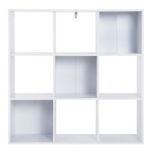  9 Compartments Storage Cabinet,Chipboard-White 