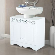  30Dx60Wx56H cm Under Sink Cabinet, MDF-White