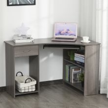  Particle Board Corner Computer Desk Grey