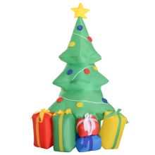  5ft Inflatable Christmas Tree Decoration W/LED lights, Polyester Fabric - Green