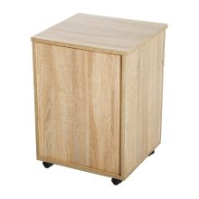  2-Drawer Cabinet W/Wheels-Oak Colour 
