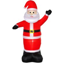  Inflatable 2.4m Santa Claus Xmas Decoration, W/LED lights, Polyester Fabric-Multicolour 